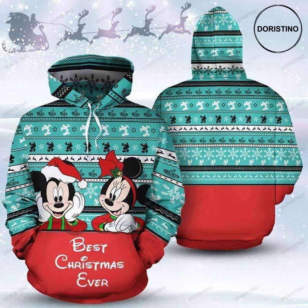 And Minnie Best Christmas Ever All Over Print Hoodie