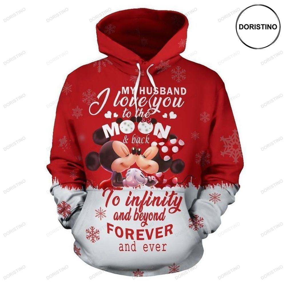 And Minnie Love To The Moon To Infinity And Beyond Forever Awesome 3D Hoodie