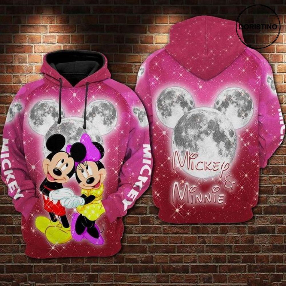 And Minnie Under The Bright Moon Awesome 3D Hoodie