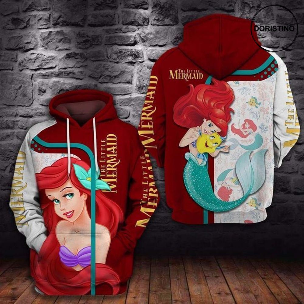 Ariel The Little Mermaid With Love Awesome 3D Hoodie
