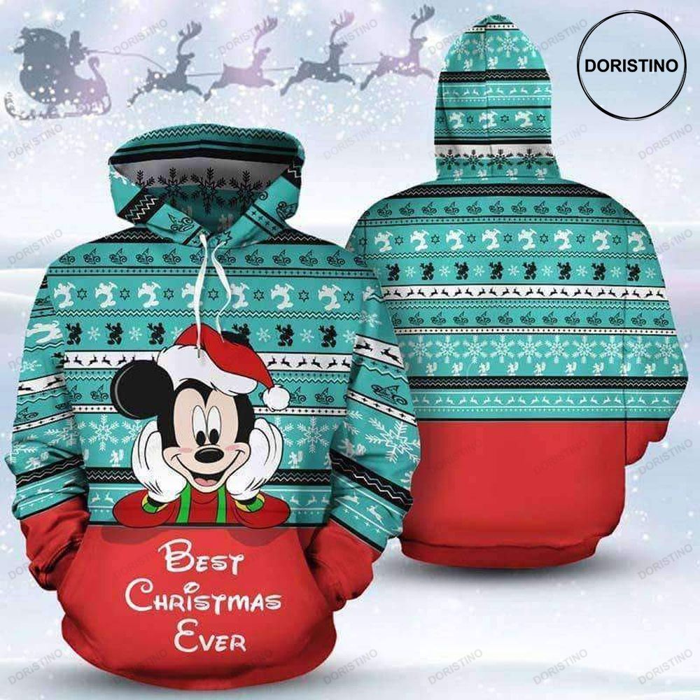 Best Chrismas Ever Ugly Pattern All Over Print Hoodie