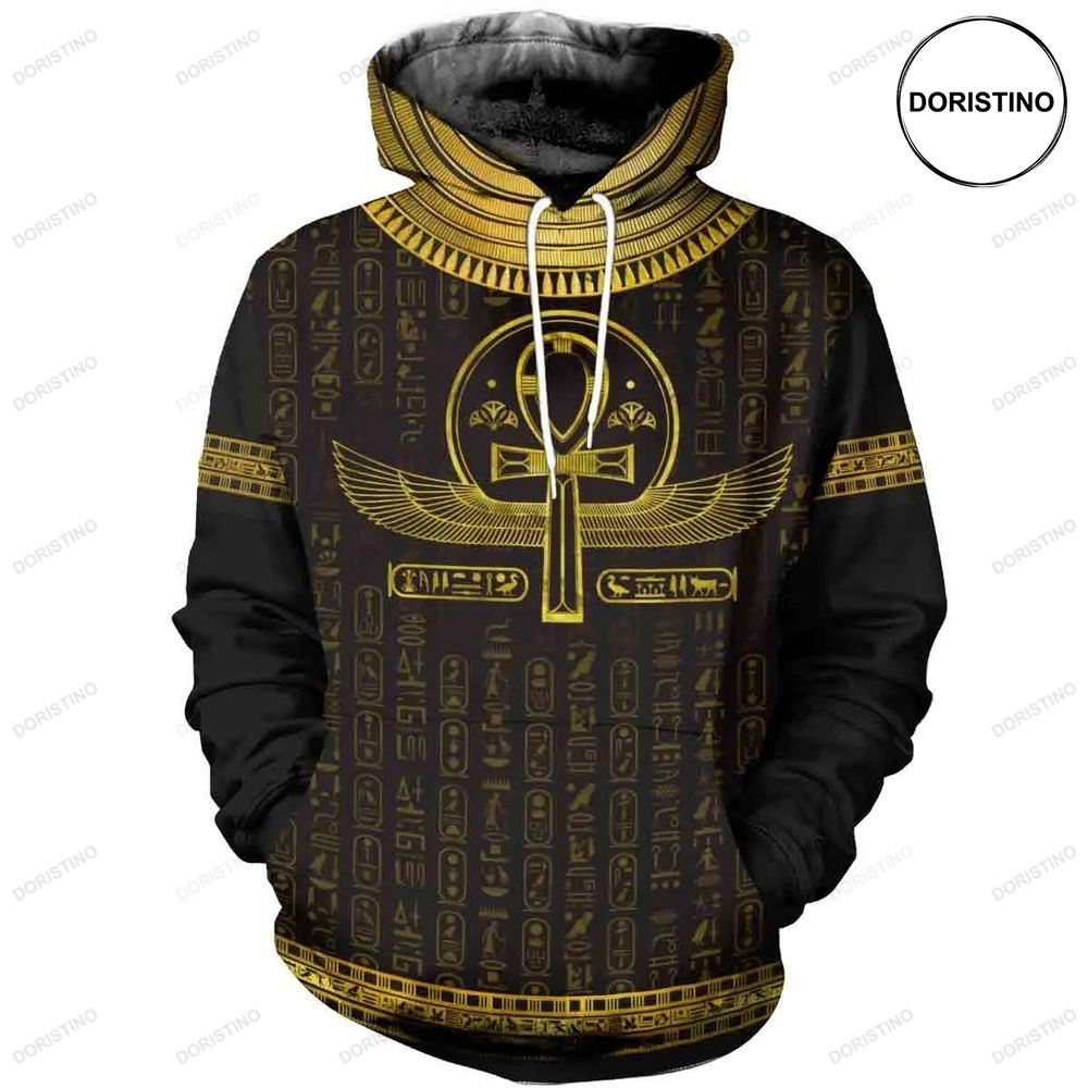 Egyptian Cross Ankh Gold Awesome 3D Hoodie