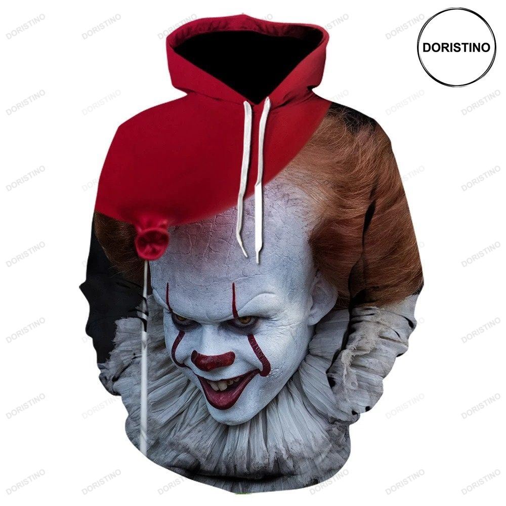 Halloween Film It Clown Costume Pennywise Visage Sweat Capuche Limited Edition 3d Hoodie