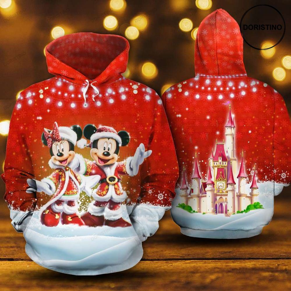 Minnie Christmas Costume In Red Awesome 3D Hoodie