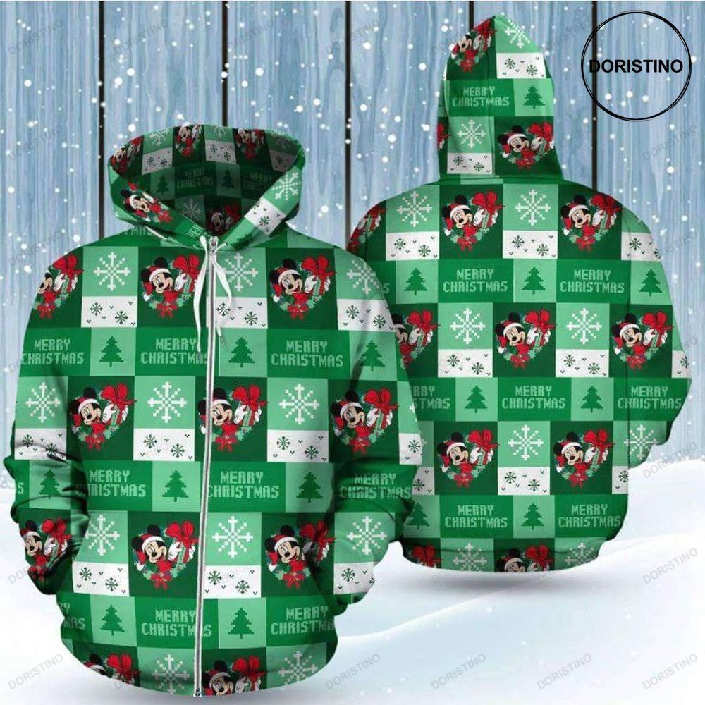 Mouse Merry Christmas Awesome 3D Hoodie