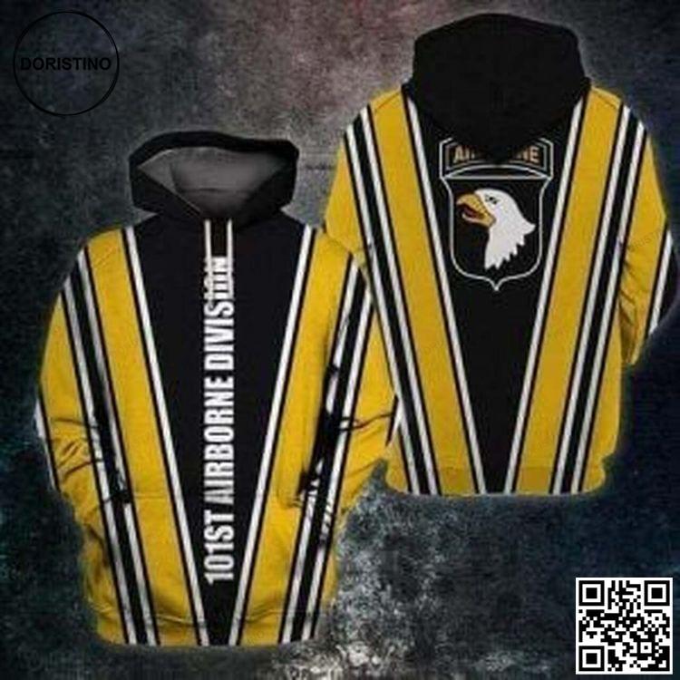 101 Airborne Black Yellow 3d Limited Edition 3D Hoodie