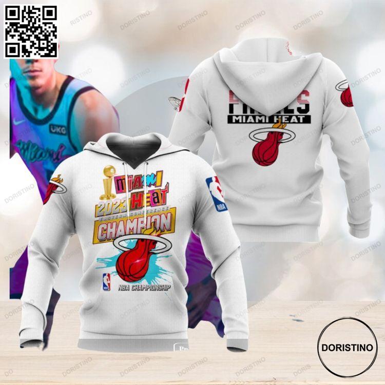 2023 Nba Finals Miami Heat Champions White 3d Limited Edition 3D Hoodie
