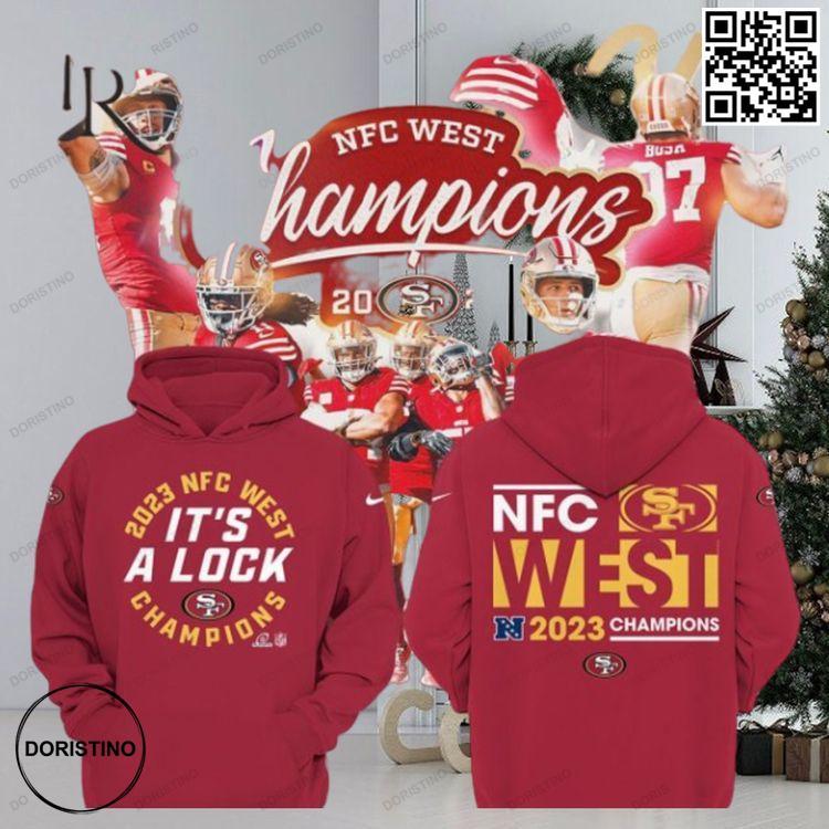 2023 Nfl West Champions Its A Lock San Francisco 49ers Longpants Cap Awesome 3D Hoodie