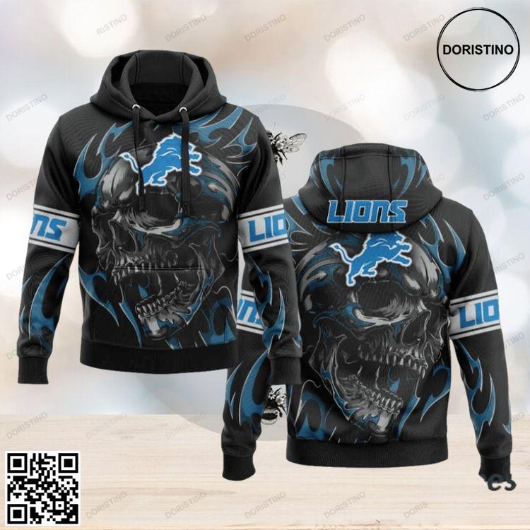 2023 Punisher Skull Detroit Lions Limited Edition 3D Hoodie