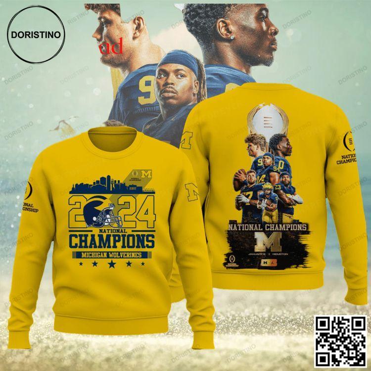 2024 National Champions Michigan Wolverines Limited Edition 3D Hoodie