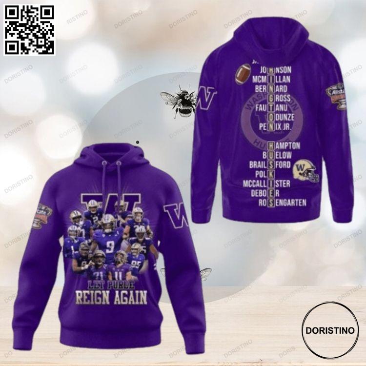 2024 Washington Huskies Sugar Bowl Champions Football Fan Gifts Limited Edition 3D Hoodie