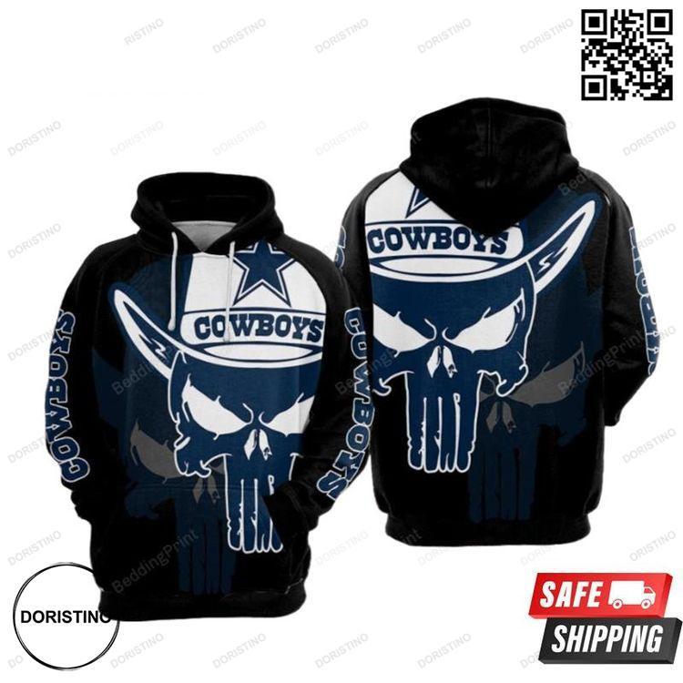 31096 Dallas Cowboys Skull Nfl Champions Limited Edition 3D Hoodie