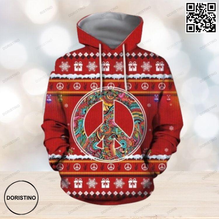 3d Christmas Hippie Awesome 3D Hoodie