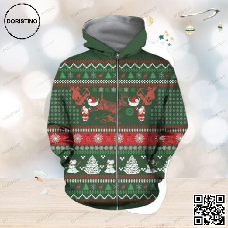 3d Hunting Christmas Silky Limited Edition 3D Hoodie
