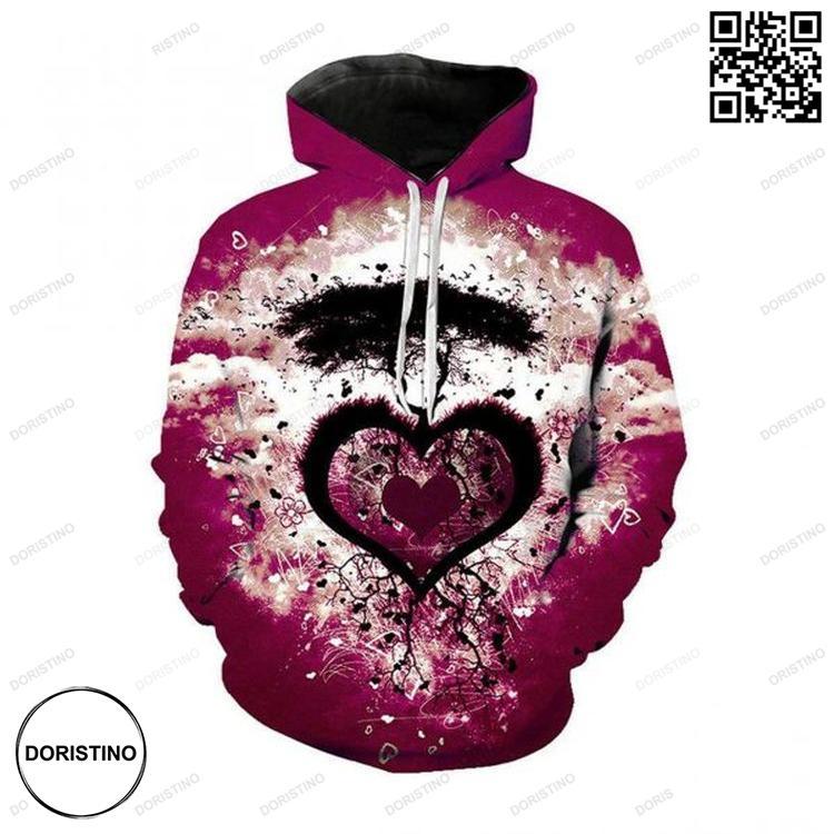 3d Printed Love Valentines Cool Lovers Heart All Over Print Hoodie