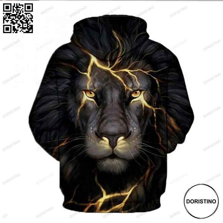 3d Pullover Black Lion Awesome 3D Hoodie