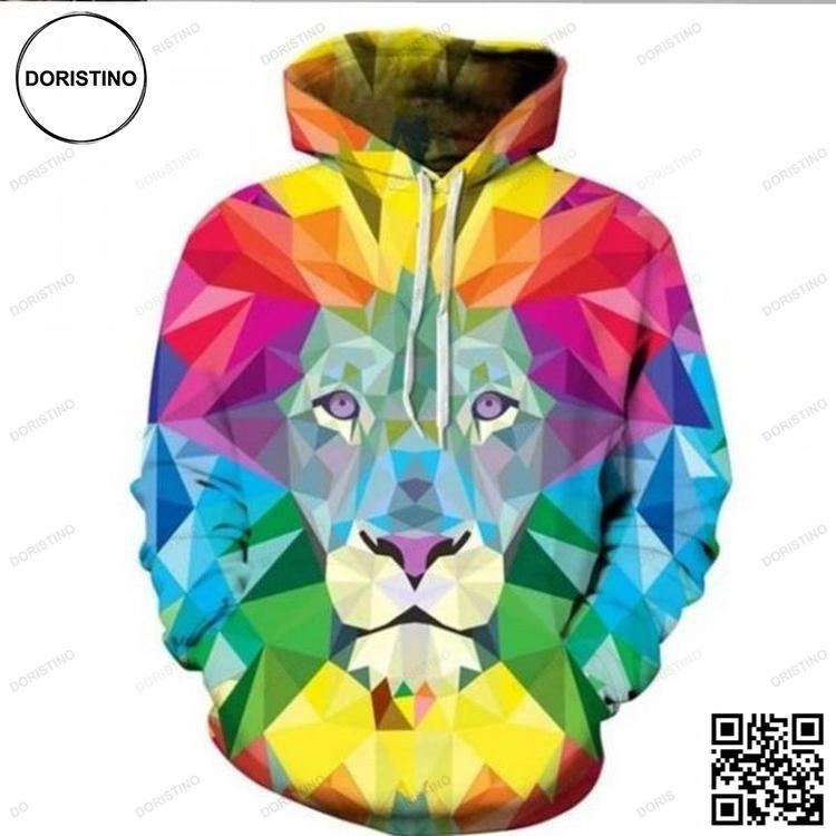 3d Pullover Colorful Lion Limited Edition 3D Hoodie