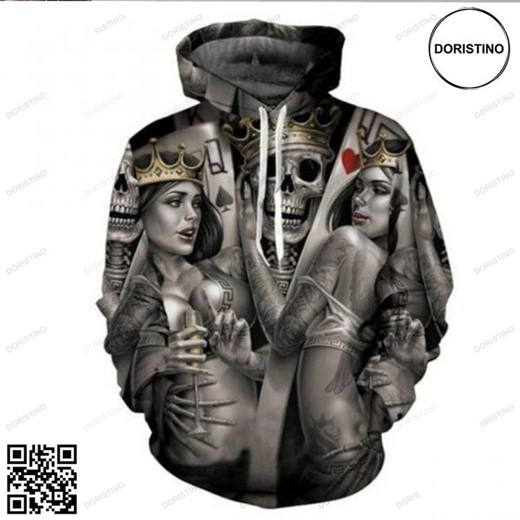 3d Pullover Skull Poker Limited Edition 3D Hoodie