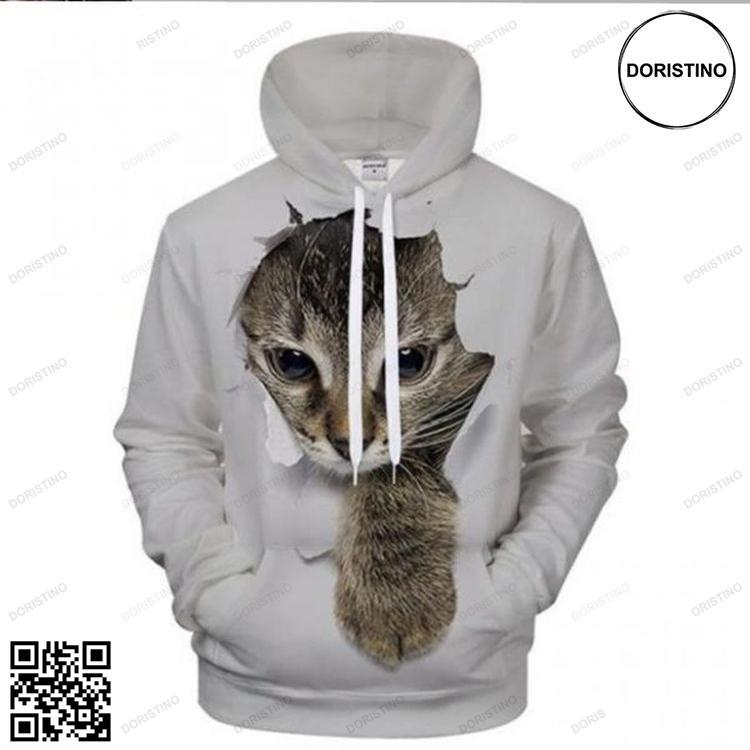 3d Pullover Sneaky Cat Awesome 3D Hoodie