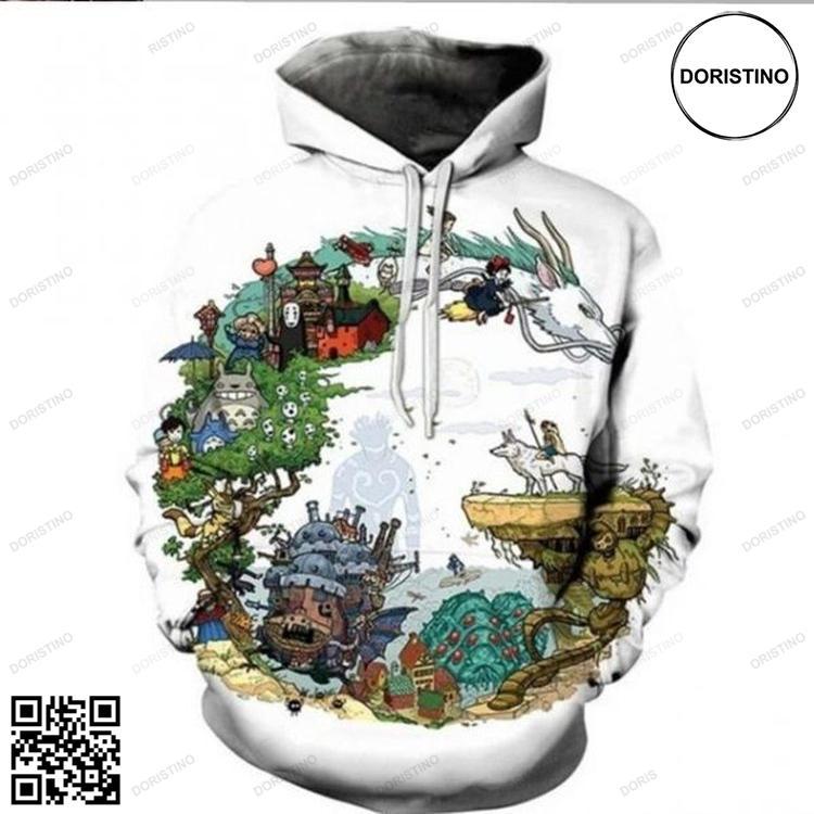 3d Pullover Spirited Away Anime All Over Print Hoodie