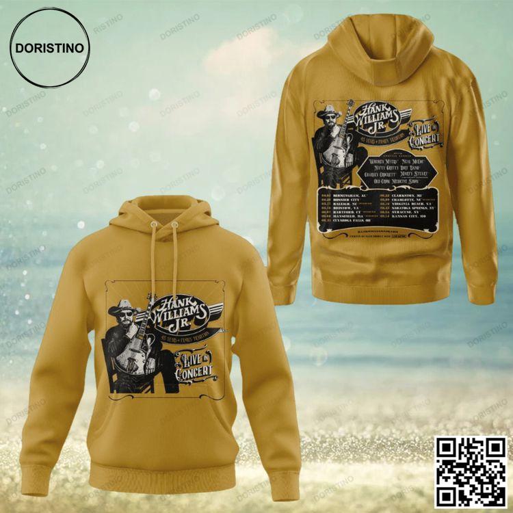 45 Years Of Family Tradition Live In Concert Hank Williams Jr 3d Unisex All Over Print Hoodie