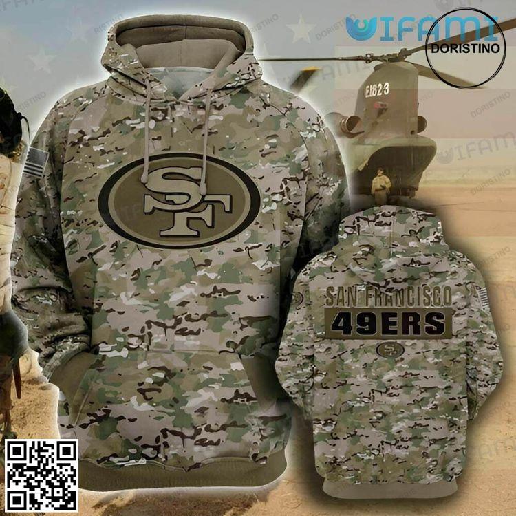 49ers Military Camo Pattern San Francisco 49ers Gift Limited Edition 3D Hoodie