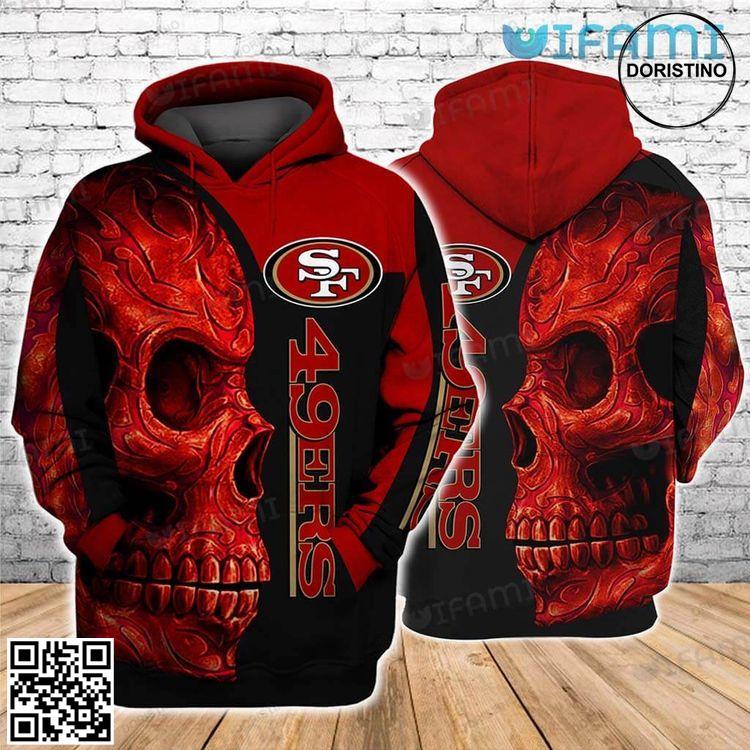 49ers Red Skull San Francisco 49ers Gift All Over Print Hoodie