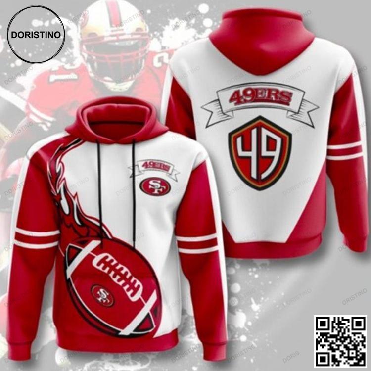 49ers Sf Red Sport All Over Print Hoodie
