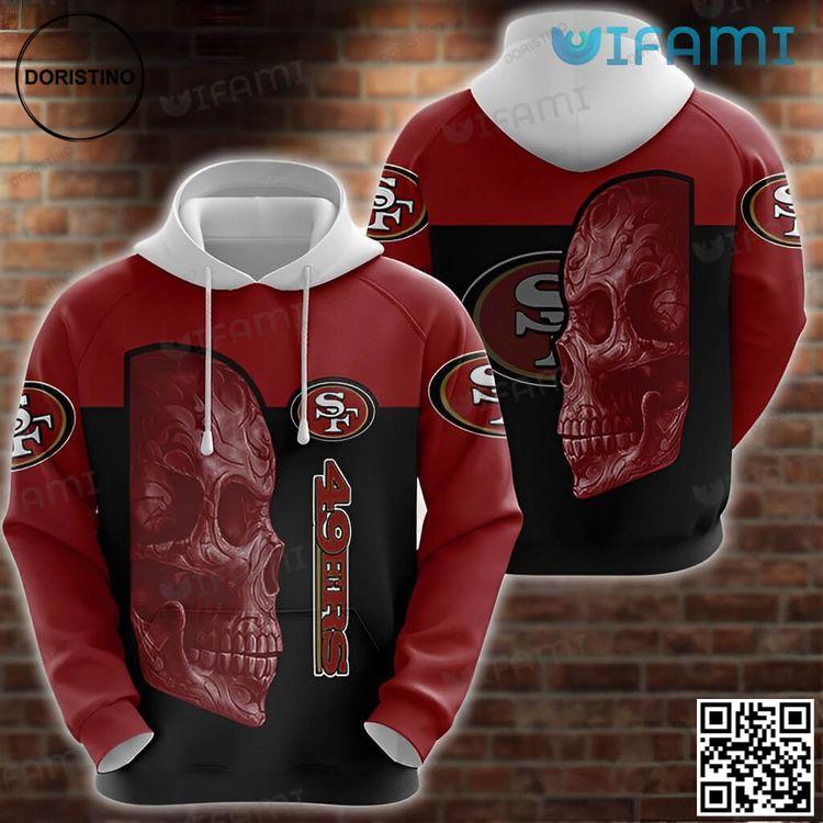 49ers Skull Calavera Skull San Francisco 49ers Gift All Over Print Hoodie