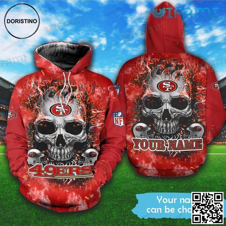 49ers Skull Custom Name San Francisco 49ers Gift Awesome 3D Hoodie