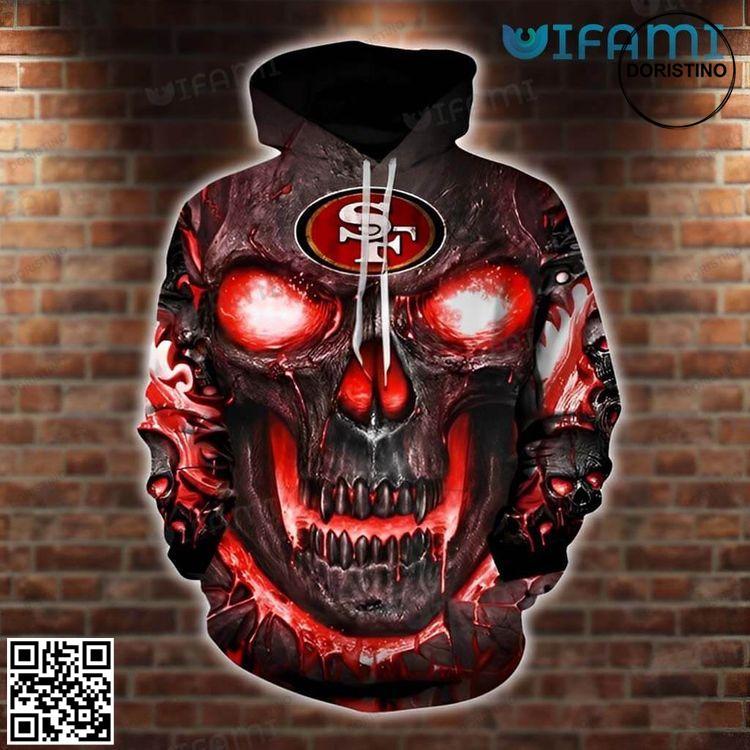 49ers Skull Hello Darkness My Old Friend San Francisco 49ers Gift Limited Edition 3D Hoodie