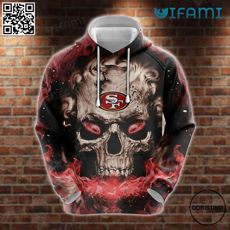 49ers Skull Smokey Skull San Francisco 49ers Gift Limited Edition 3D Hoodie