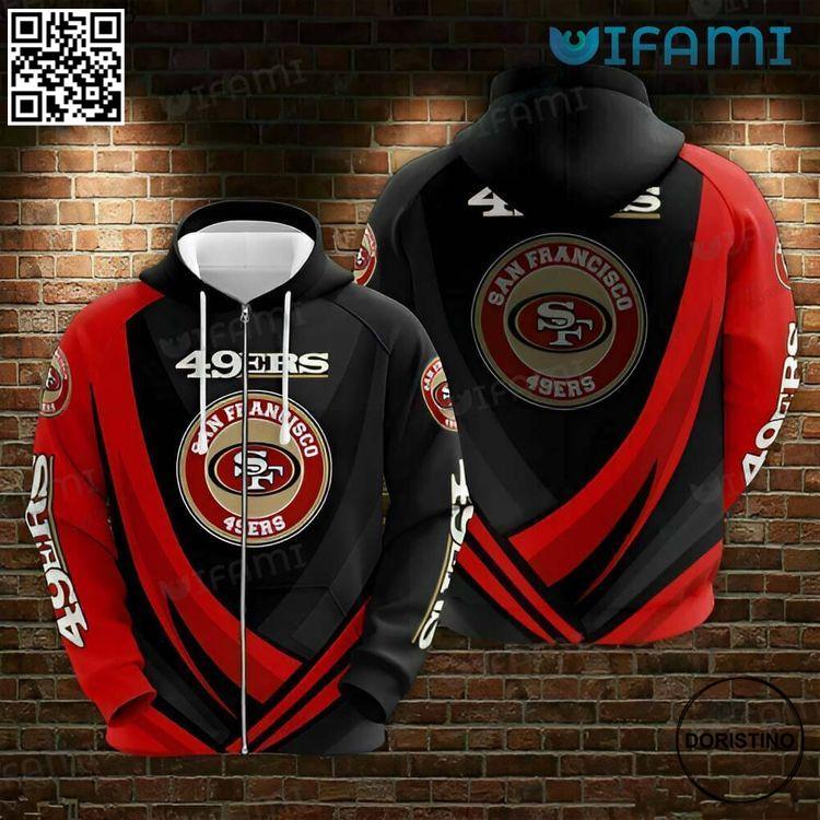 49ers Zip Up Circle Logo San Francisco 49ers Gift Limited Edition 3D Hoodie