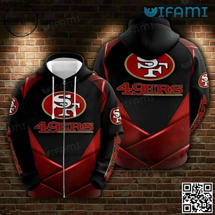 49ers Zip Up Red And Black San Francisco 49ers Gift Awesome 3D Hoodie