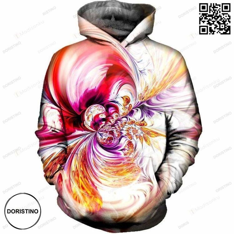 Abstract Waves 3d Ed Awesome 3D Hoodie