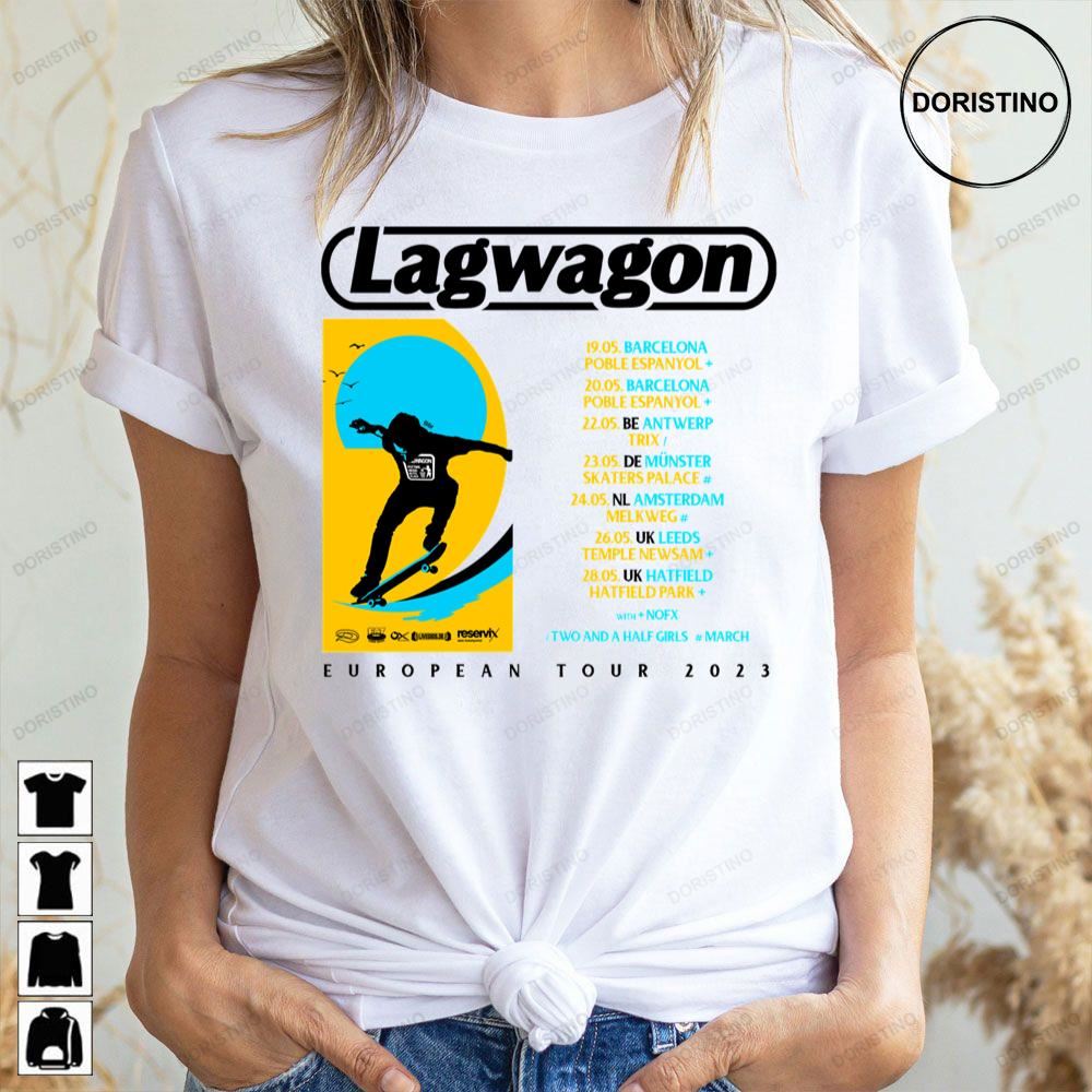 Lagwagon European 2023 Tour Limited Edition T-shirts