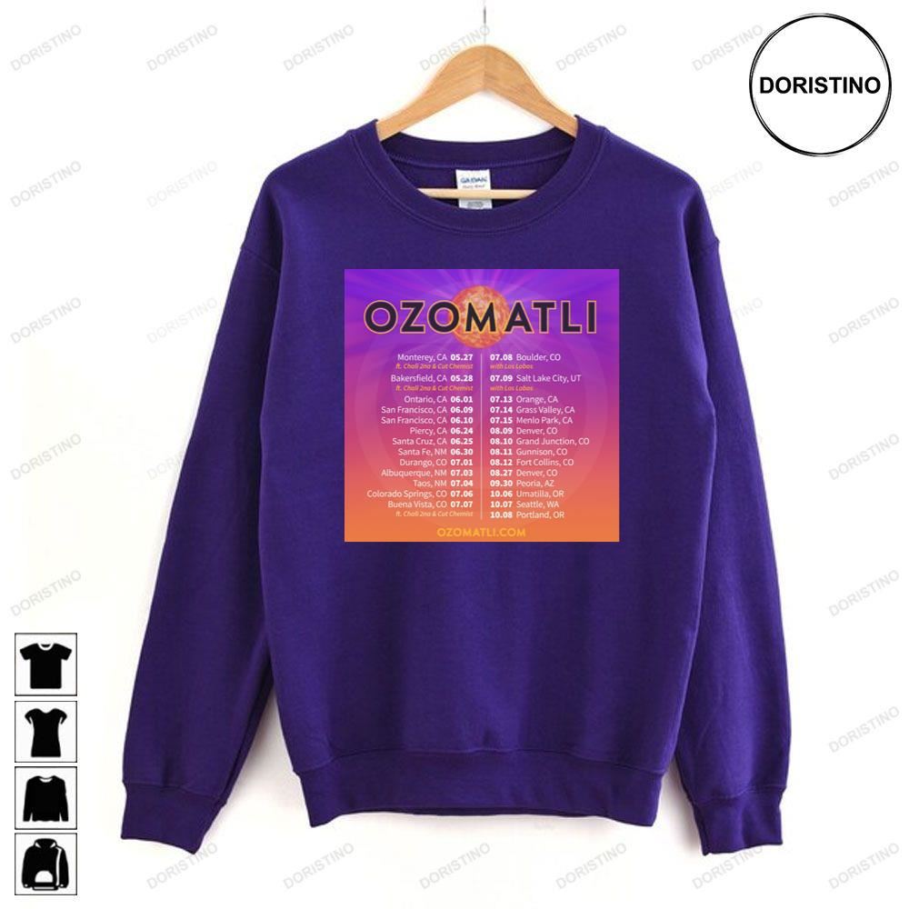 Ozomatli Tour Dates 2023 Limited Edition T-shirts