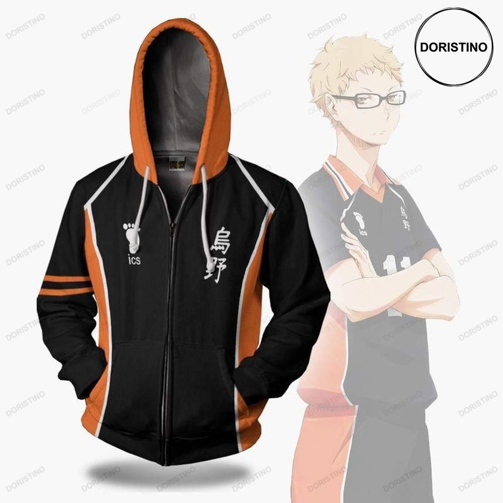 Karasuno Uniform Haikyuu Anime Outfit Awesome 3D Hoodie