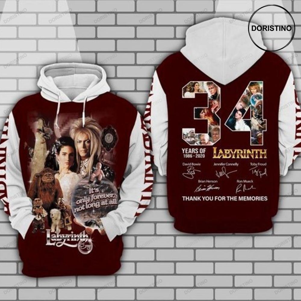 Labyrinth 34 Years Of 1986 2020 Thank You For Lover All Over Print Hoodie
