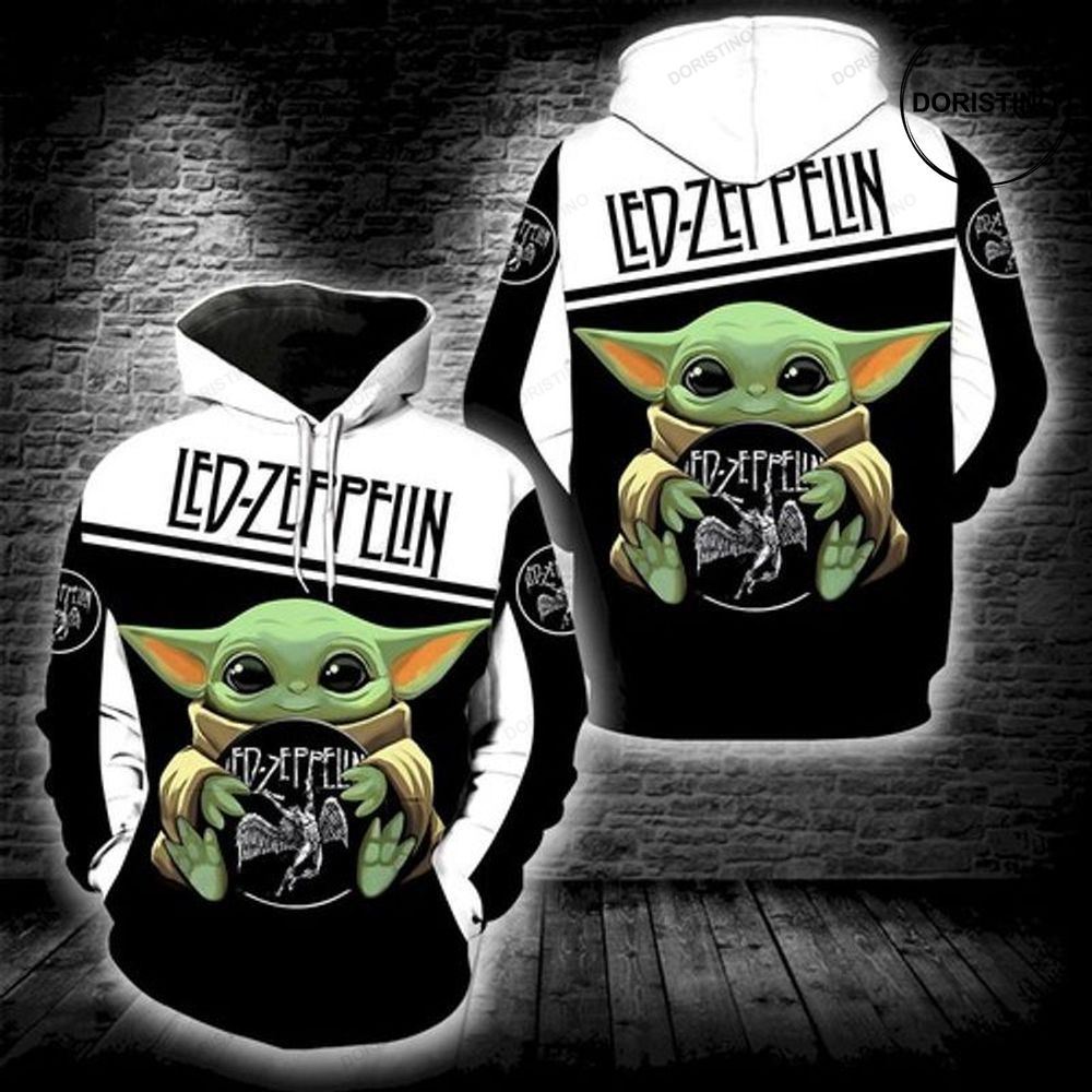 Led Zeppelin Baby Yoda Star Wars New Ed Limited Edition 3d Hoodie