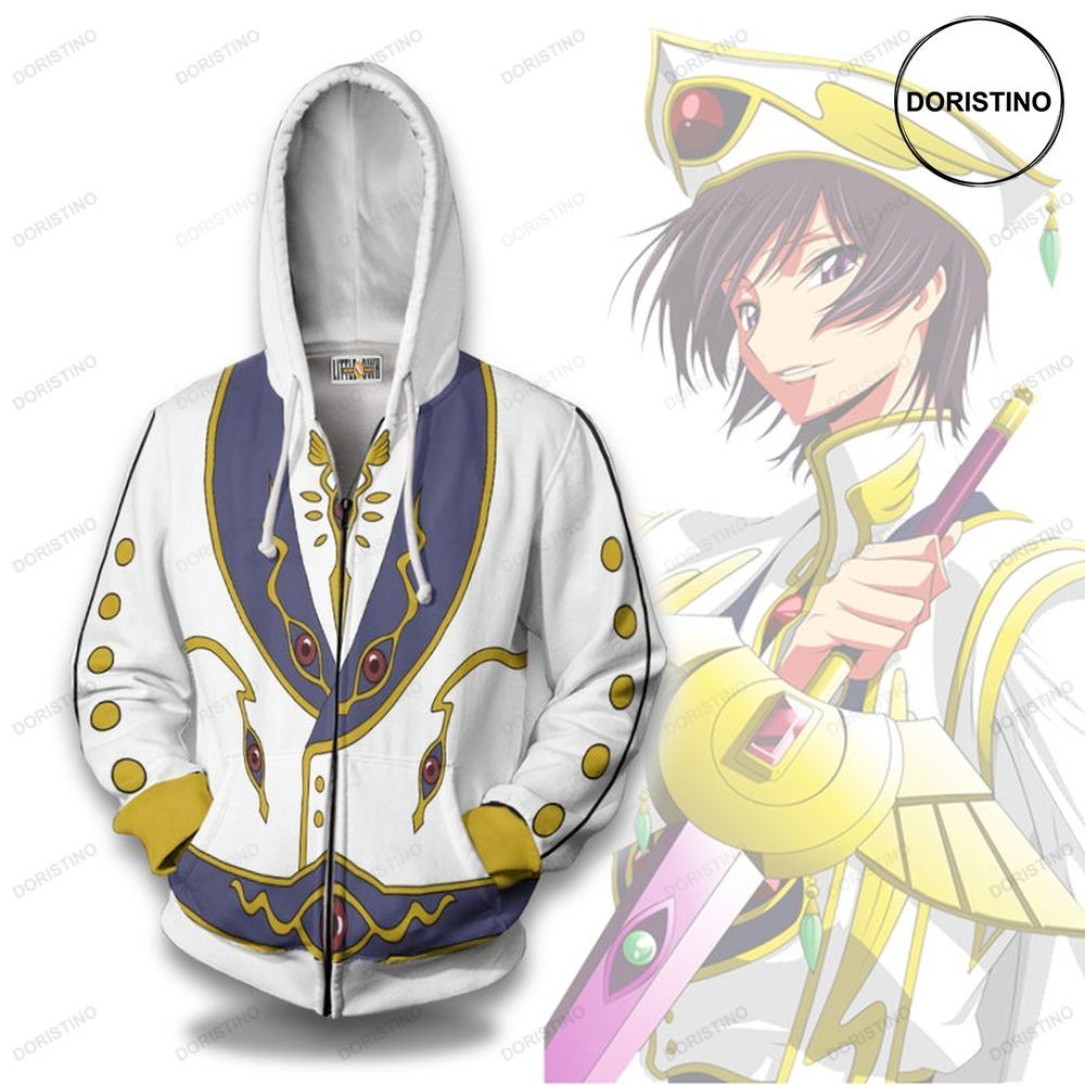 Lelouch Type Moon Code Geass Anime Casual Cosplay Costume Limited Edition 3d Hoodie