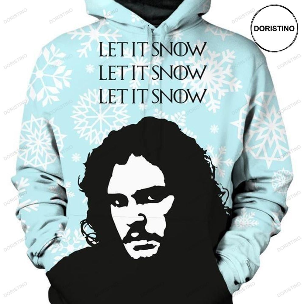 Let It Snow Got Christmas And Ped Awesome 3D Hoodie