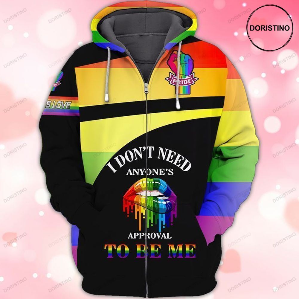 Lgbt Multitype I Do Not Need Anyones Approval To Be Me Limited Edition 3d Hoodie