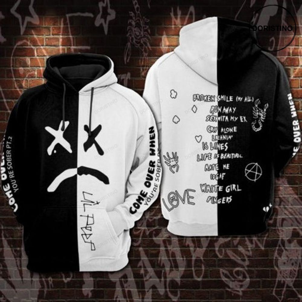 Lil Peep Signature Gothboiclique Band Black White Awesome 3D Hoodie