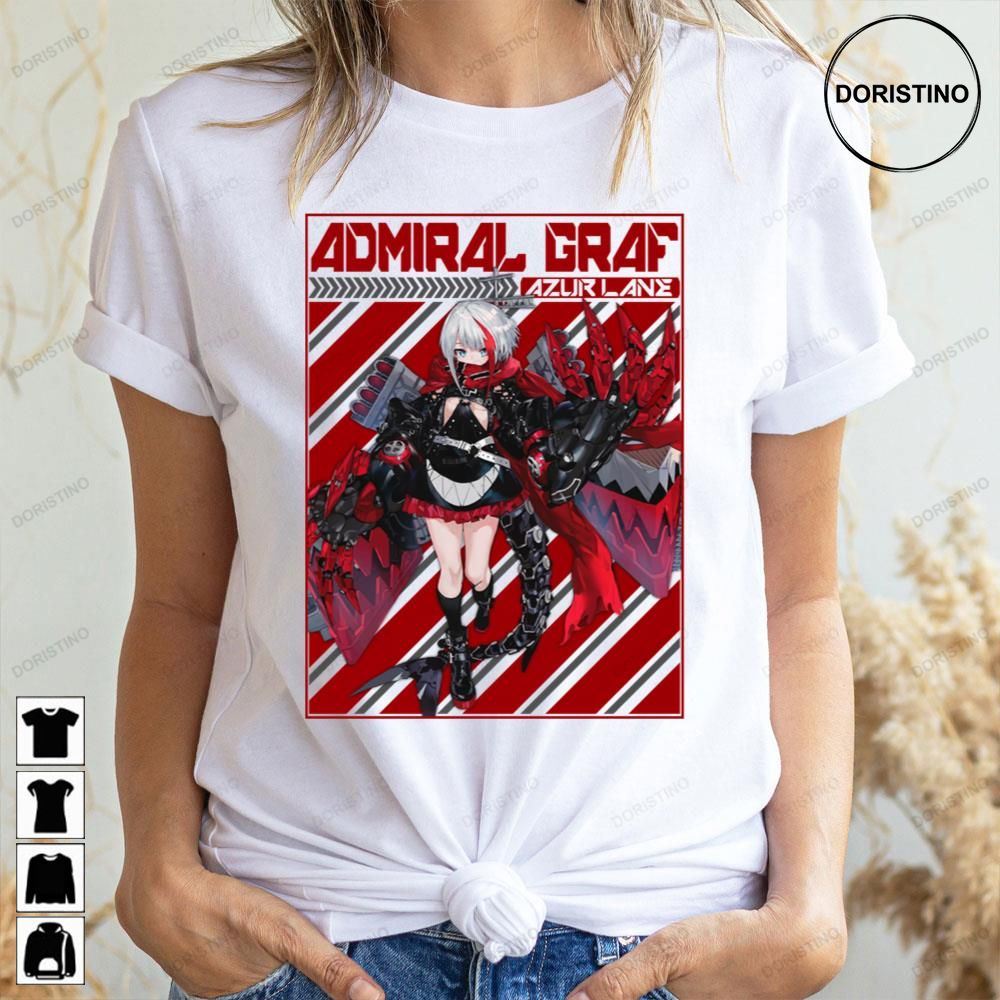 Admiral Graf Azur Lane Red Background Awesome Shirts