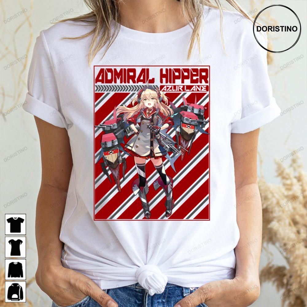 Admiral Hipper Azur Lane Red Background Trending Style