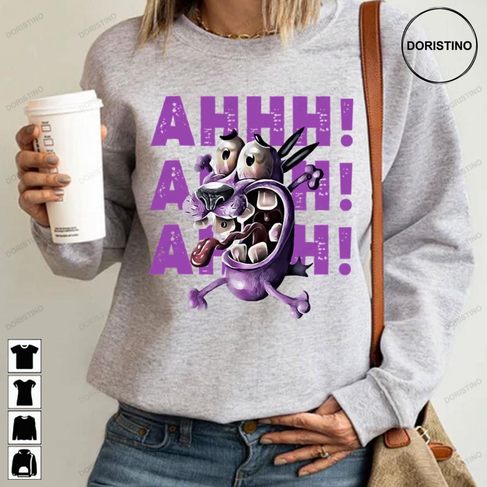 Ahhh Purple Courage The Cowardly Dog Limited Edition T-shirts