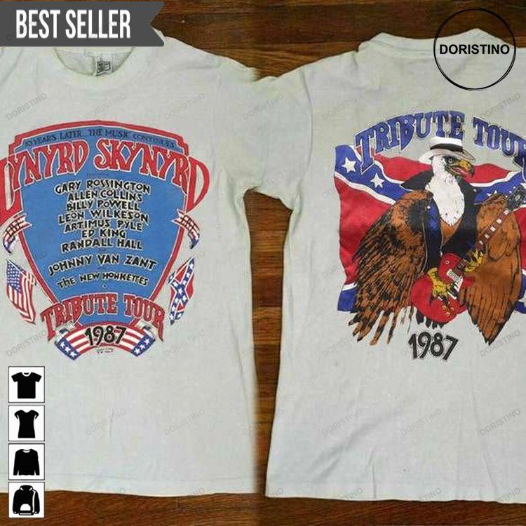 1987 Lynyrd Skynyrd Tribute Tour Concert Doristino Awesome Shirts