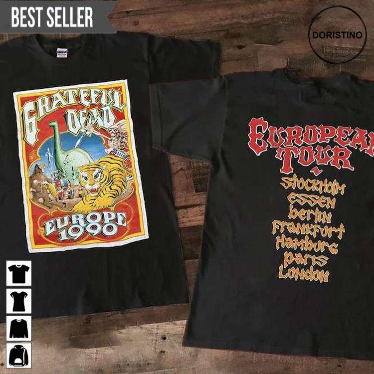 1990 Grateful Dead European Tour Doristino Limited Edition T-shirts
