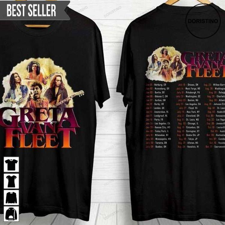 2018 Greta Van Fleet Tour Concert Dates Doristino Limited Edition T-shirts